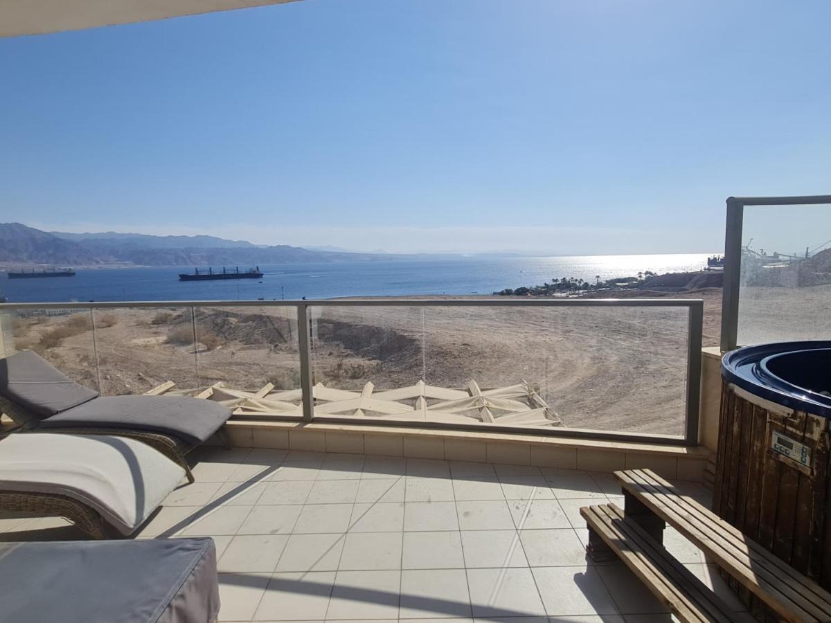 Top-Luxury Exclusive Аpt With Jacuzzi In Front Of The Sea 엘라트 외부 사진