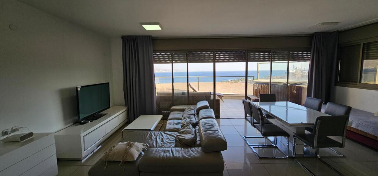 Top-Luxury Exclusive Аpt With Jacuzzi In Front Of The Sea 엘라트 외부 사진