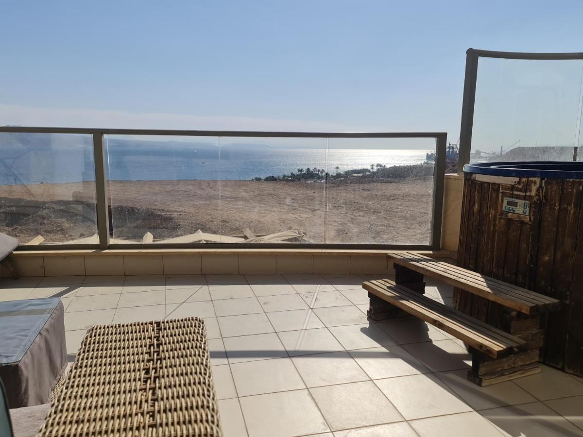 Top-Luxury Exclusive Аpt With Jacuzzi In Front Of The Sea 엘라트 외부 사진