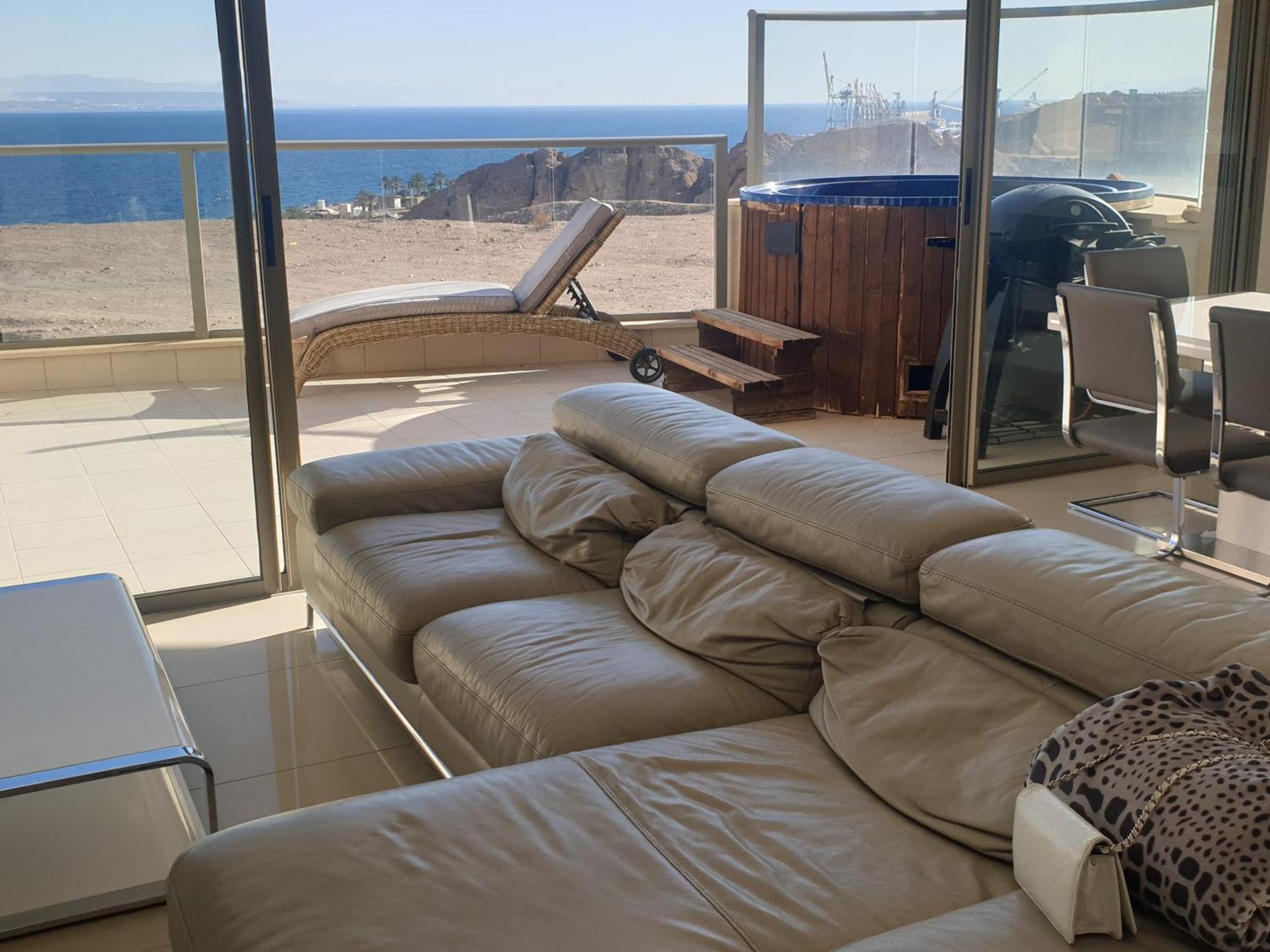 Top-Luxury Exclusive Аpt With Jacuzzi In Front Of The Sea 엘라트 외부 사진